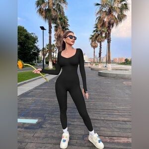 Black Jumpsuit W Shapewear -OQQ